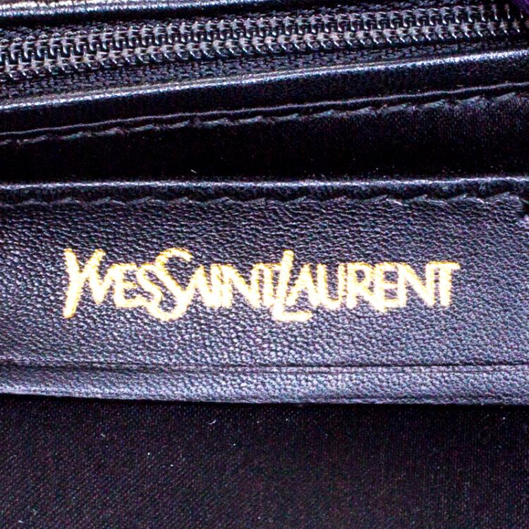 Pre Owned Saint Laurent Paris Purple Leather Roady Hobo