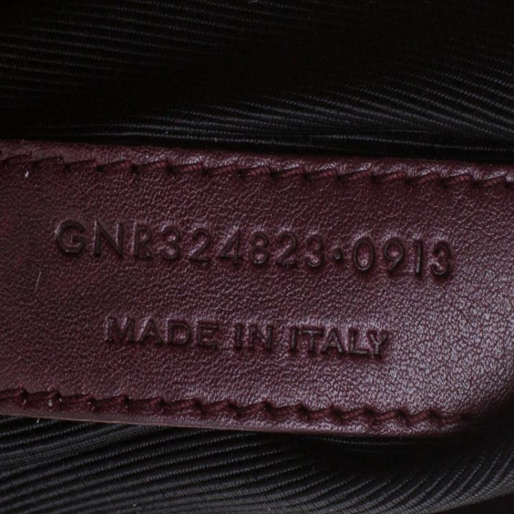 Pre Owned Saint Laurent Paris Dark Burgundy Leather Small Classic Sac De Jour Tote
