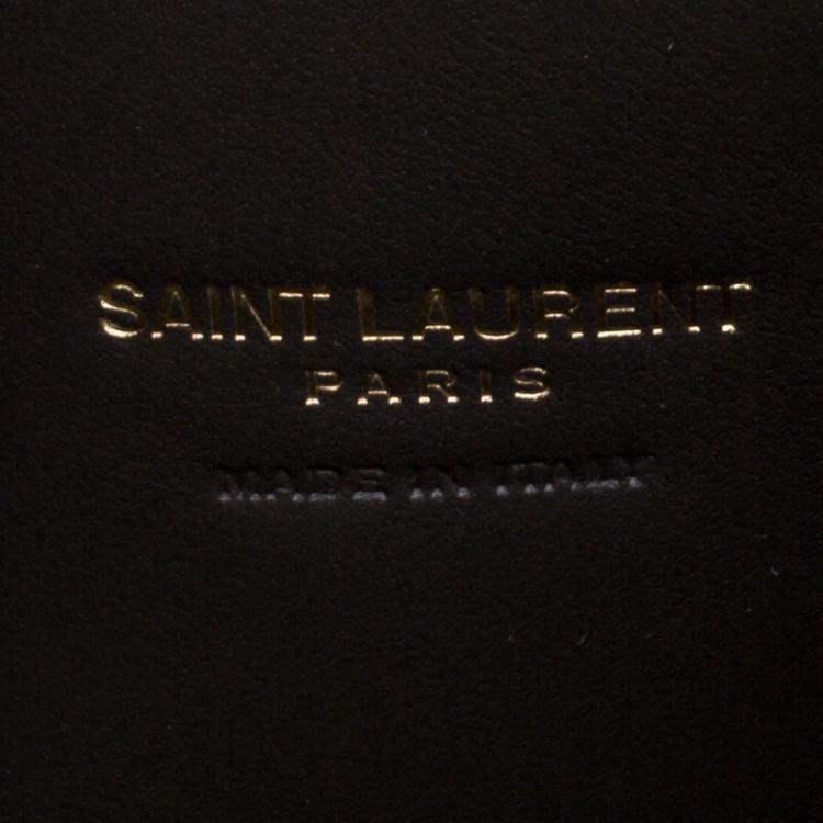 Pre Owned Saint Laurent Paris Seaweed Green Leather Small Classic Sac De Jour Tote