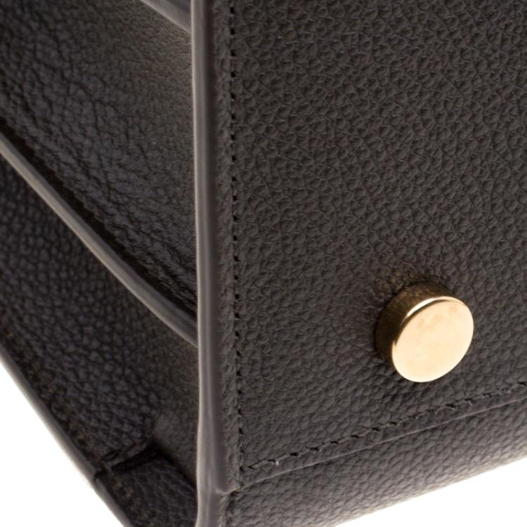 Pre Owned Saint Laurent Paris Seaweed Green Leather Small Classic Sac De Jour Tote