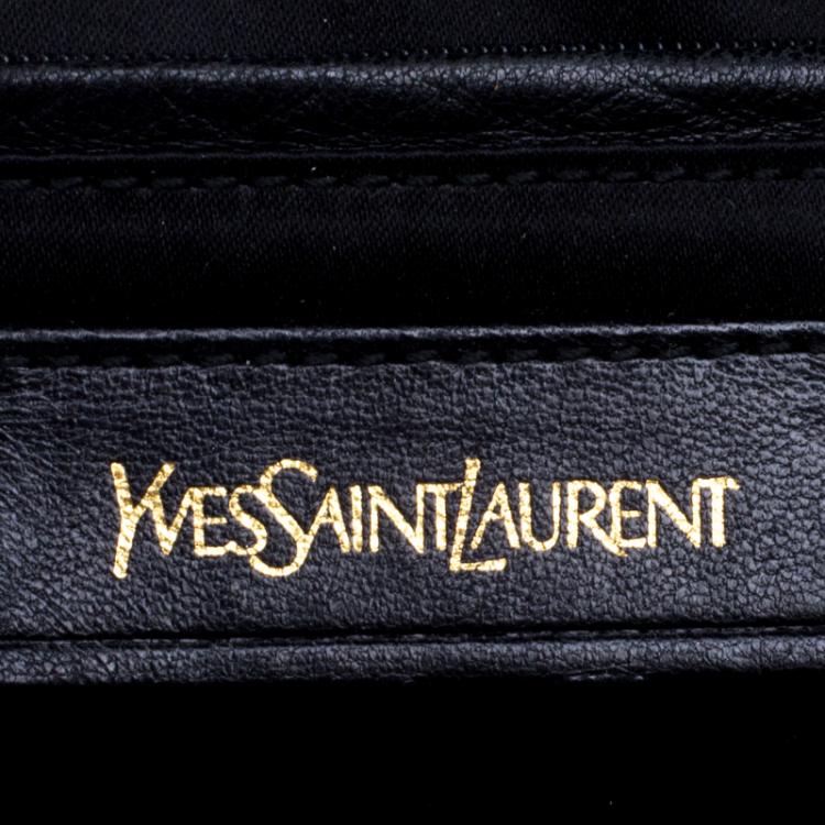 Pre Owned Saint Laurent Paris Black Leather Oversized Muse Tote