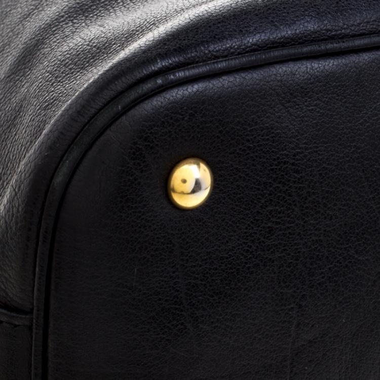 Pre Owned Saint Laurent Paris Black Leather Oversized Muse Tote