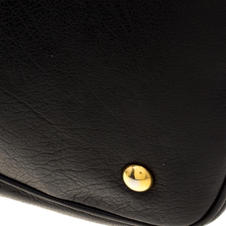 Pre Owned Saint Laurent Paris Black Leather Oversized Muse Tote