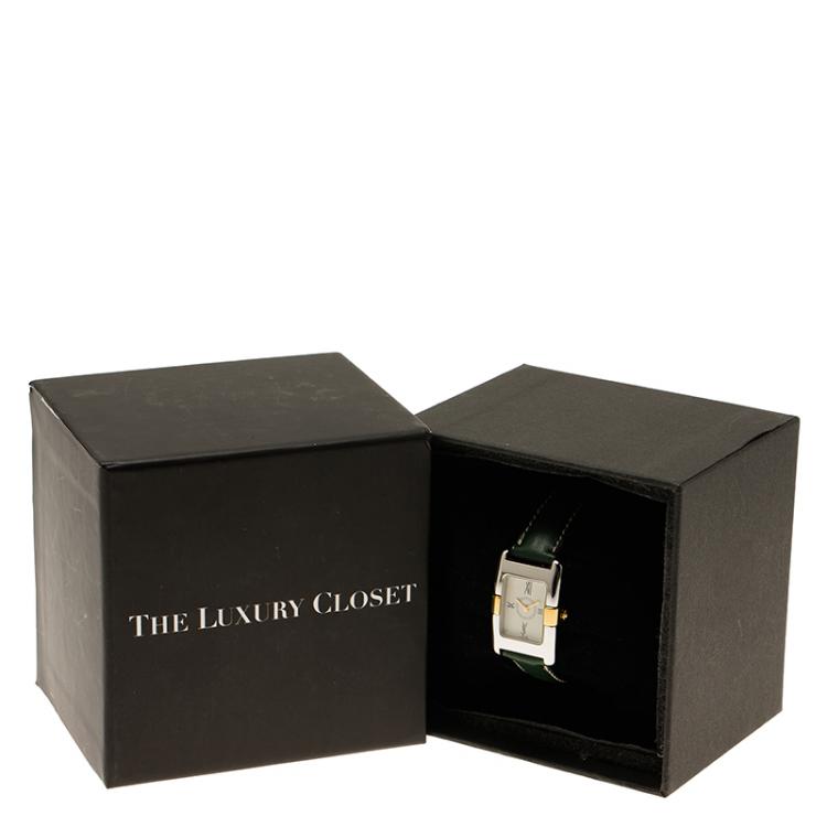 Pre Owned Saint Laurent Paris White Stainless Steel Classic Women's Wristwatch 21MM