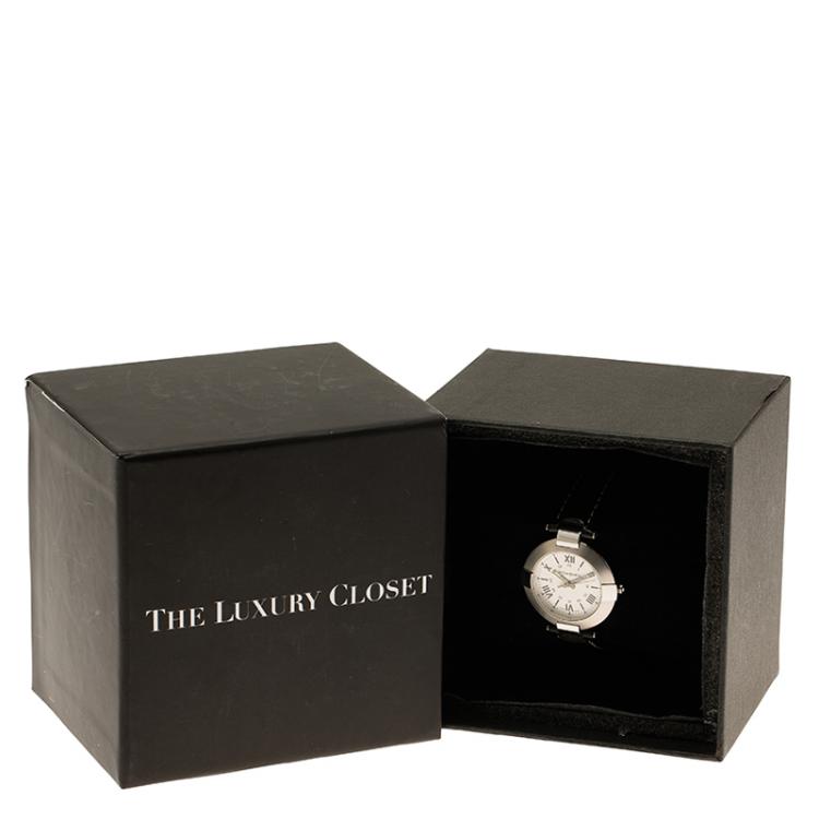 Pre Owned Saint Laurent Paris White Stainless Steel Classic Unisex Wristwatch 30MM