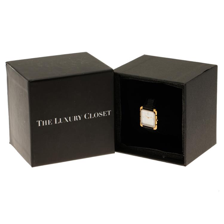 Pre Owned Saint Laurent Paris White Gold-Plated Steel Women's Wristwatch 22MM