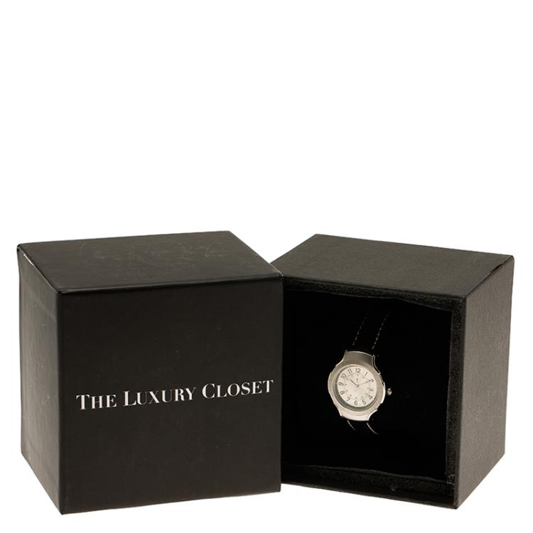 Pre Owned Saint Laurent Paris Silver Stainless Steel Classic Women's Wristwatch 28MM