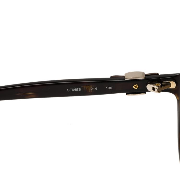 Pre Owned Salvatore Ferragamo Tortoise Frame SF645S Bow Round Sunglasses