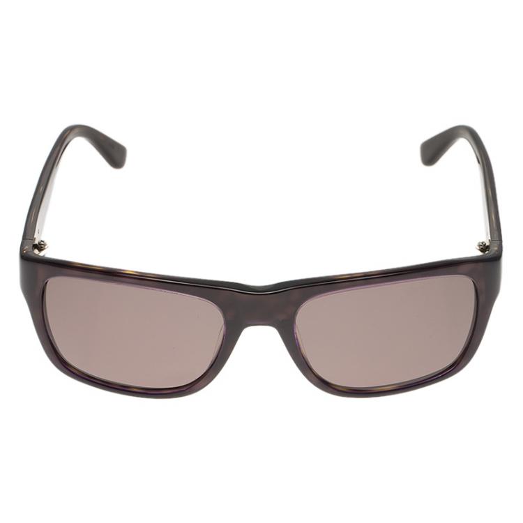 Pre Owned Salvatore Ferragamo Tortoise and Purple SF616S Wayfarer Sunglasses