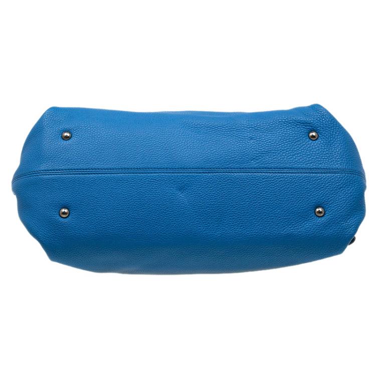 مملوكة مسبقًا Salvatore Ferragamo Blue Leather Medium Sofia Tote