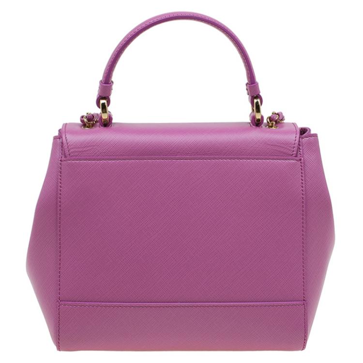 مملوكة مسبقًا Salvatore Ferragamo Anemon Pink Leather Carrie Top Handle Bag