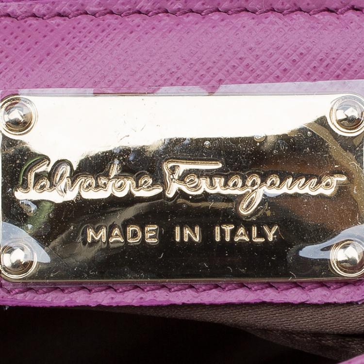 مملوكة مسبقًا Salvatore Ferragamo Anemon Pink Leather Carrie Top Handle Bag