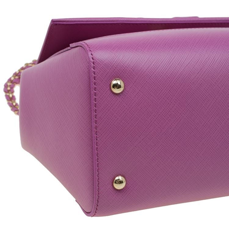 مملوكة مسبقًا Salvatore Ferragamo Anemon Pink Leather Carrie Top Handle Bag