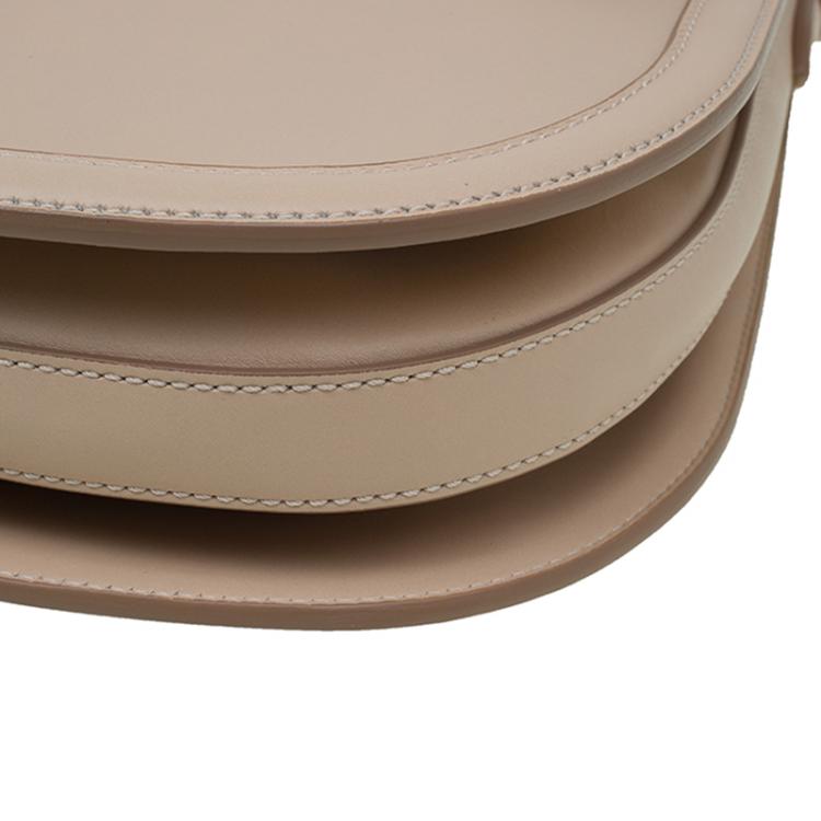 Pre Owned Salvatore Ferragamo Beige Leather Elly Shoulder Bag