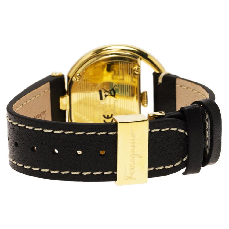 Pre Owned Salvatore Ferragamo Black Stainless Steel FG5010014 Women's Wristwatch 36MM