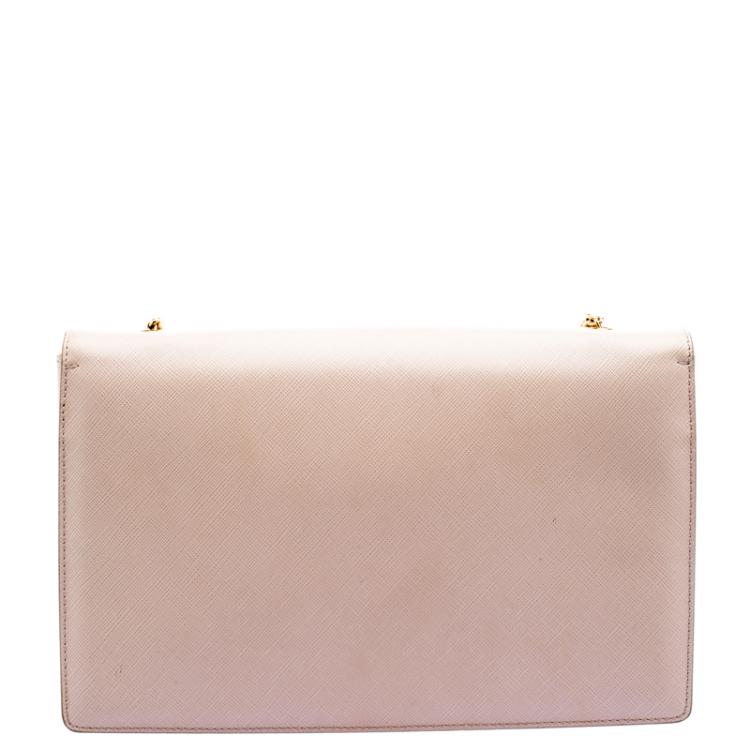Pre Owned Salvatore Ferragamo Blush Pink Leather Ginny Shoulder Bag
