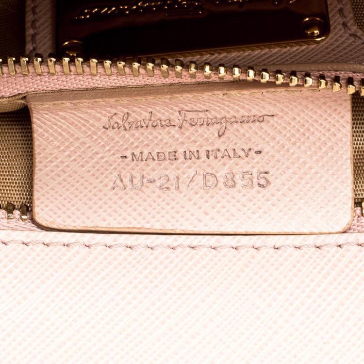 Pre Owned Salvatore Ferragamo Blush Pink Leather Ginny Shoulder Bag