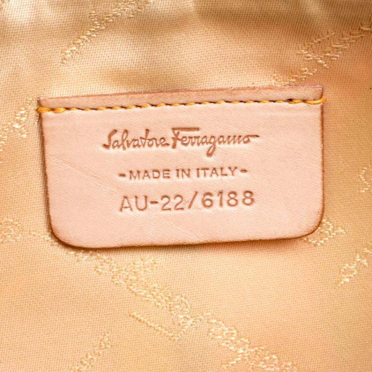 Pre Owned Salvatore Ferragamo Nylon Jungle Print Pochette