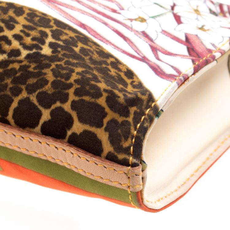 Pre Owned Salvatore Ferragamo Nylon Jungle Print Pochette