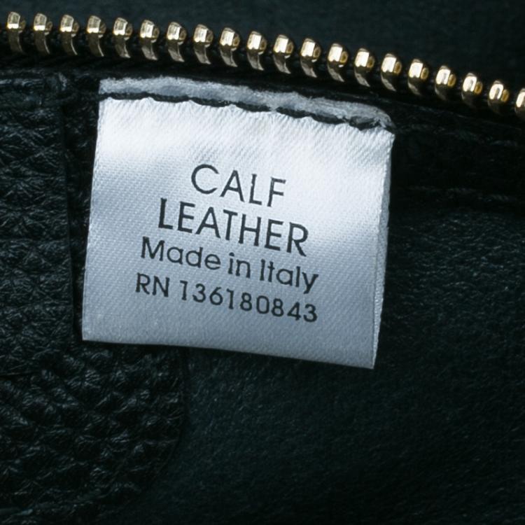 Pre Owned Salvatore Ferragamo Black Pebbled Leather Medium Amy Tote Bag