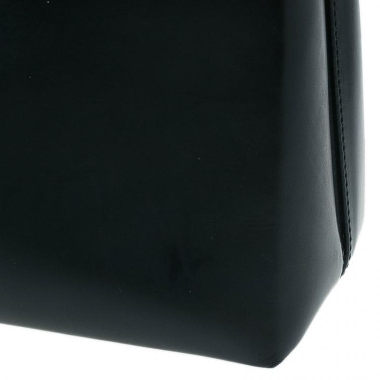 Pre Owned Salvatore Ferragamo Black Leather Kelly Top Handle Bag