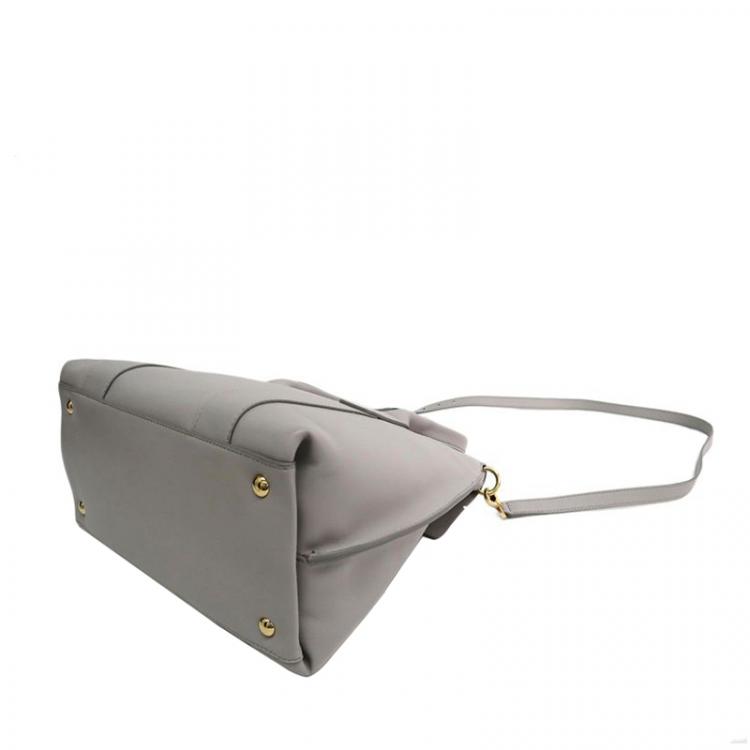 Pre Owned Salvatore Ferragamo Lavender Calfskin Leather Small Sookie Satchel