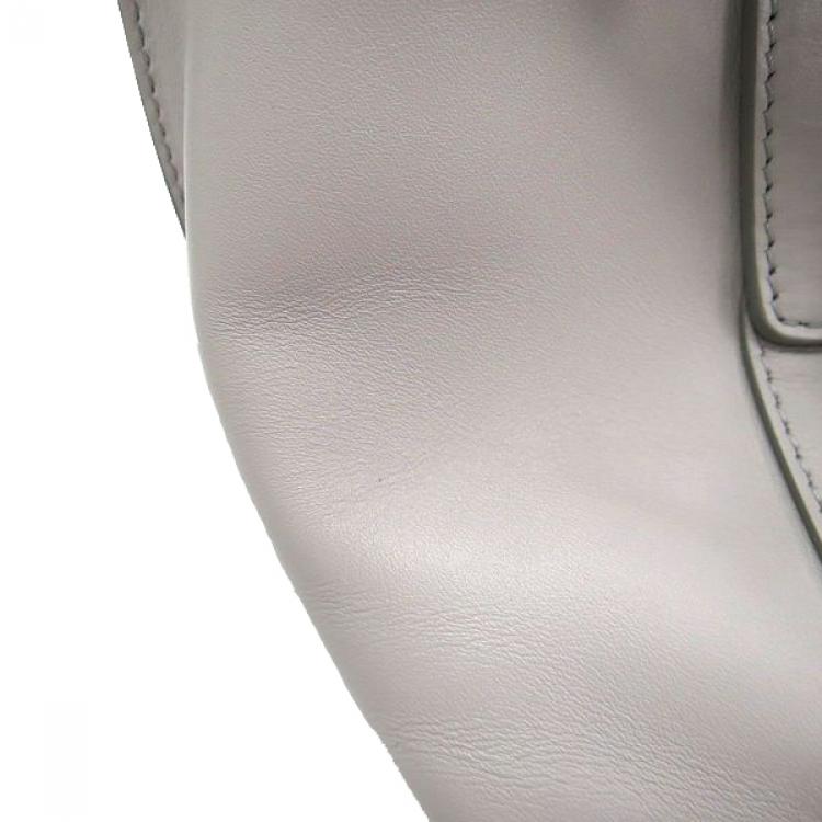 Pre Owned Salvatore Ferragamo Lavender Calfskin Leather Small Sookie Satchel