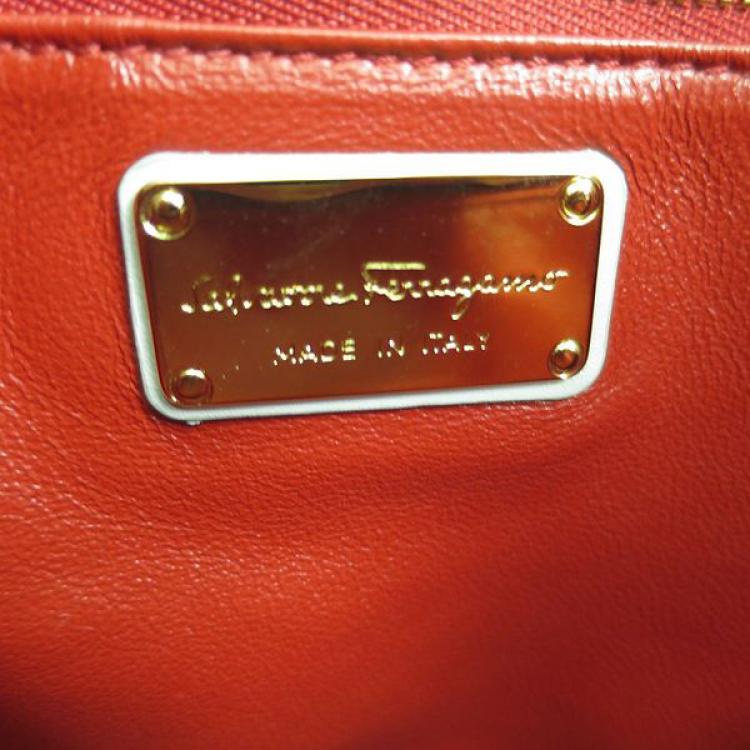 Pre Owned Salvatore Ferragamo Lavender Calfskin Leather Small Sookie Satchel