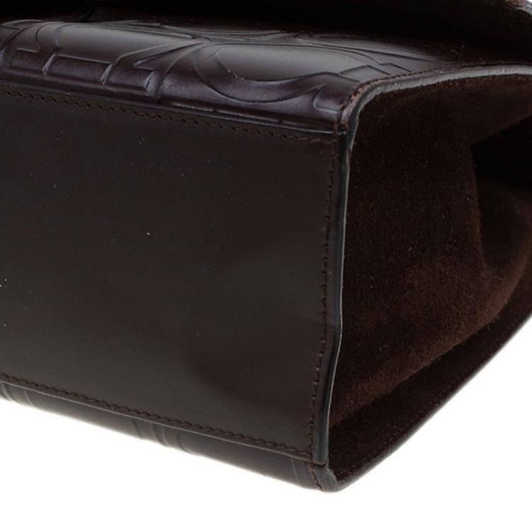 مملوكة مسبقًا Salvatore Ferragamo Brown Leather Signature Shoulder Bag