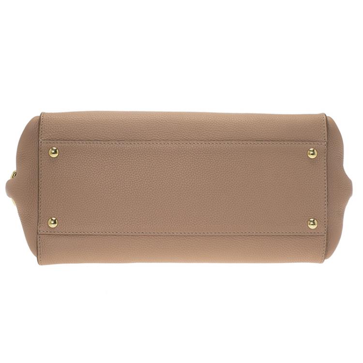 مملوكة مسبقًا Salvatore Ferragamo Beige Leather Medium Sofia Top Handle Bag