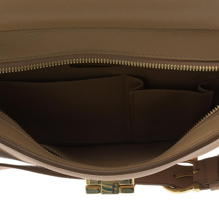 مملوكة مسبقًا Salvatore Ferragamo Beige Leather Medium Sofia Top Handle Bag