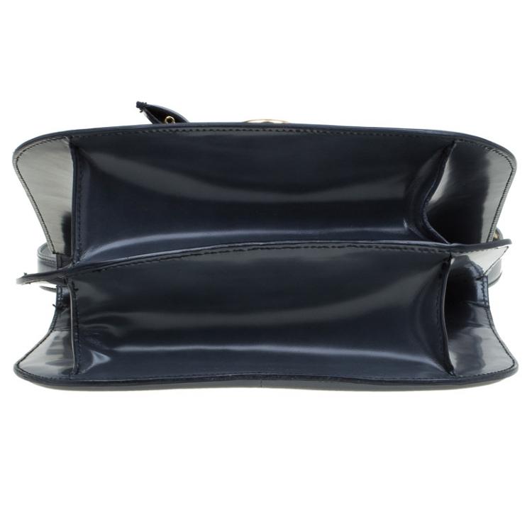 Pre Owned Salvatore Ferragamo Grey Patent Leather Jody Shoulder Bag