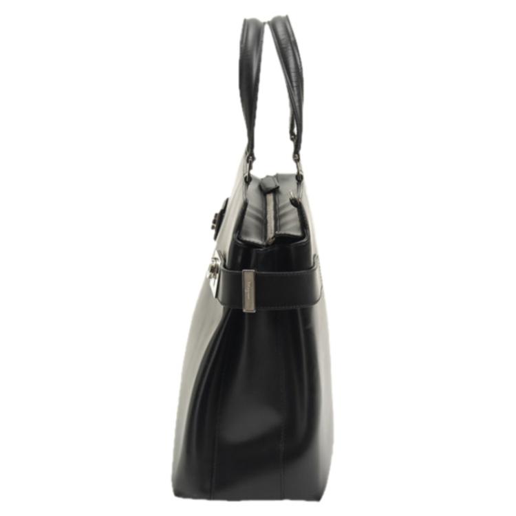 Pre Owned Salvatore Ferragamo Black Leather Tote
