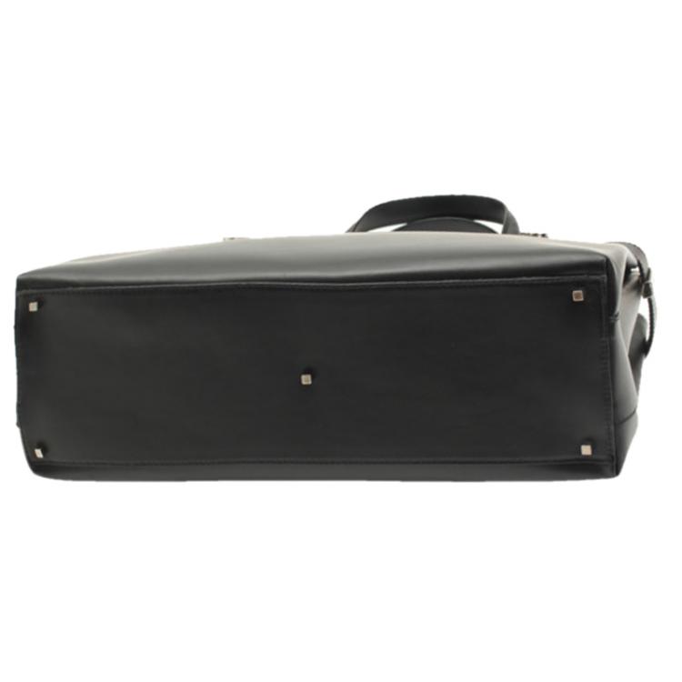 Pre Owned Salvatore Ferragamo Black Leather Tote