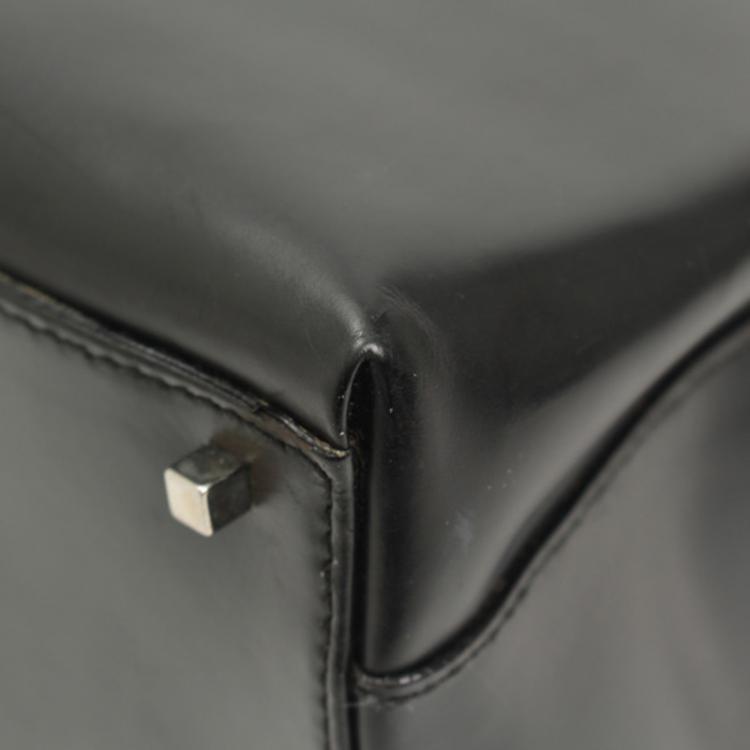 Pre Owned Salvatore Ferragamo Black Leather Tote