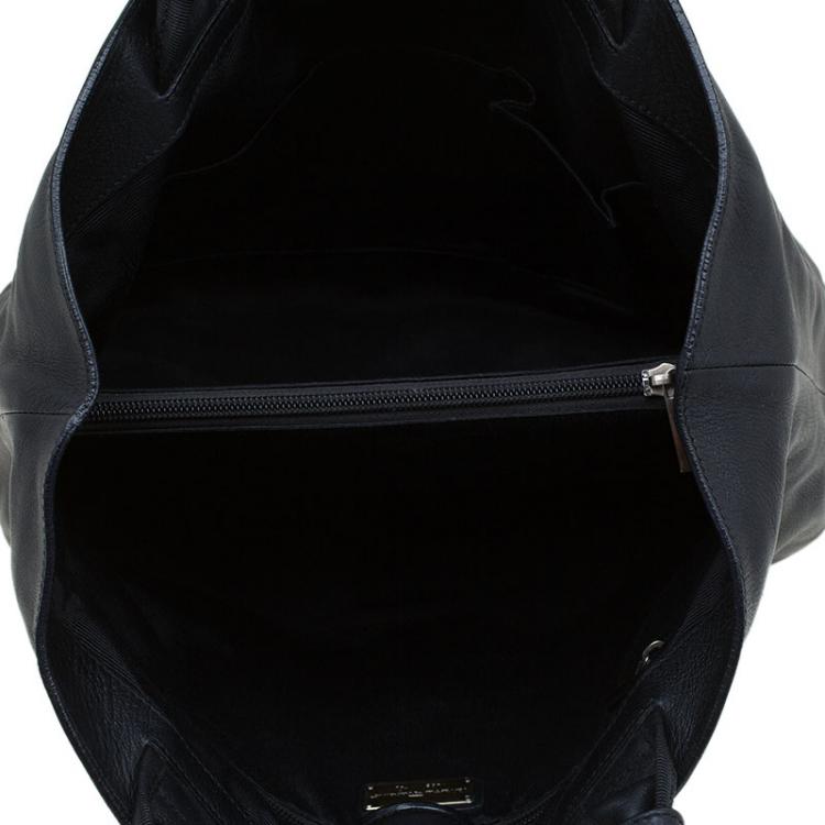 Pre Owned Salvatore Ferragamo Black Leather Miss Vara Tote