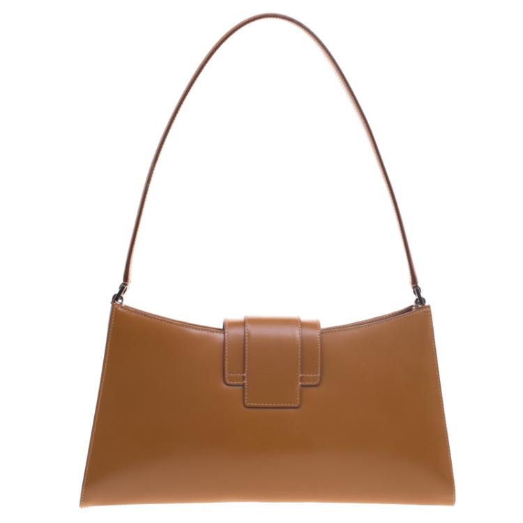 Pre Owned Salvatore Ferragamo Brown Leather Shoulder Bag