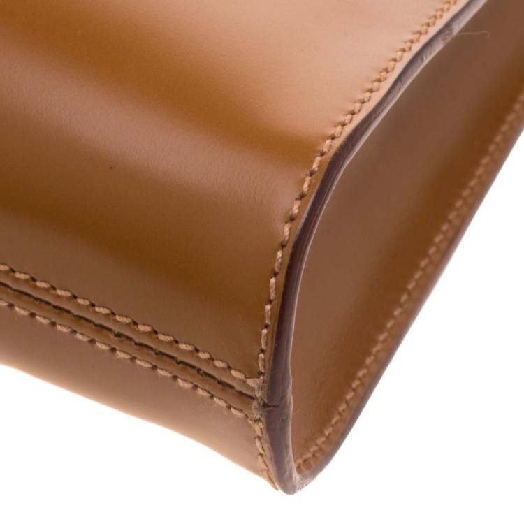 Pre Owned Salvatore Ferragamo Brown Leather Shoulder Bag