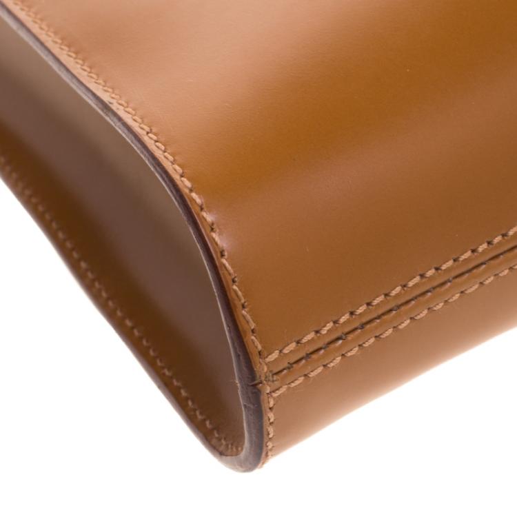 Pre Owned Salvatore Ferragamo Brown Leather Shoulder Bag