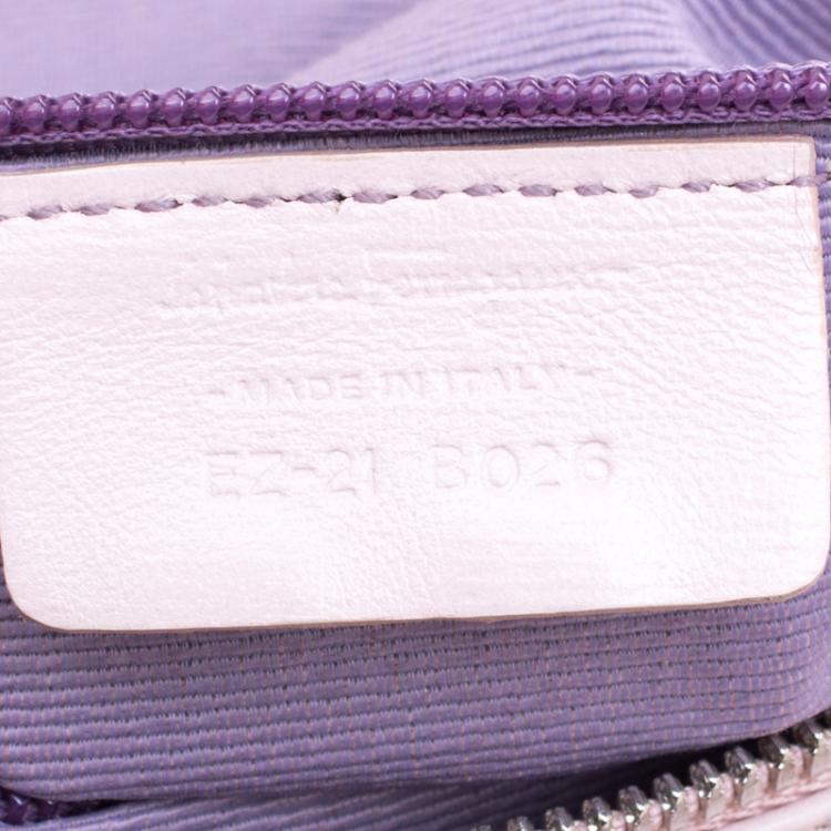 Pre Owned Salvatore Ferragamo Beige Leather Satchel
