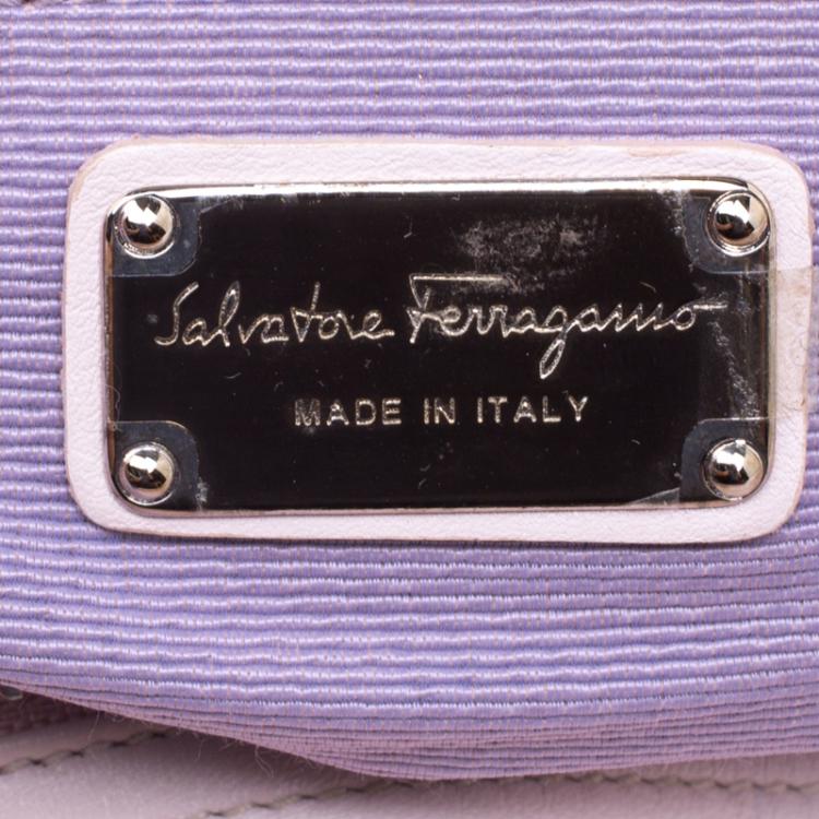 Pre Owned Salvatore Ferragamo Beige Leather Satchel