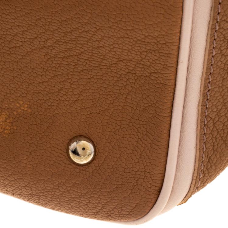 Pre Owned Salvatore Ferragamo Beige Leather Satchel