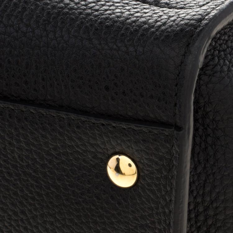 Pre Owned Salvatore Ferragamo Black Leather Medium Amy Tote