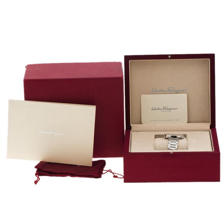 Pre Owned Salvatore Ferragamo Cream Stainless Steel Gancino FF5010013 Women's Wristwatch 36MM