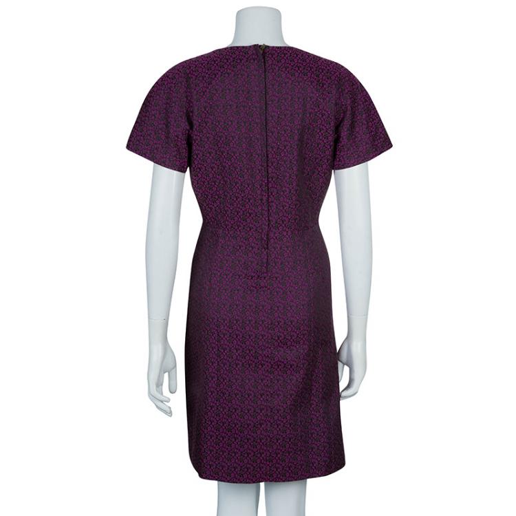 Pre Owned See by Chloe Purple Jacquard Dress L