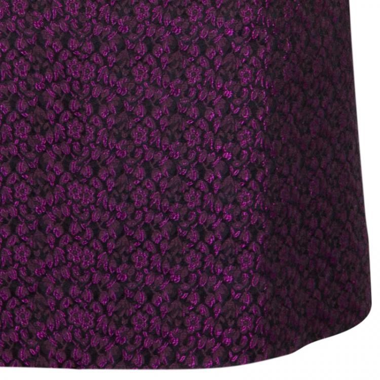 Pre Owned See by Chloe Purple Jacquard Dress L