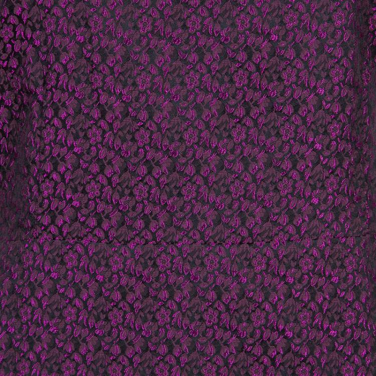 Pre Owned See by Chloe Purple Jacquard Dress L
