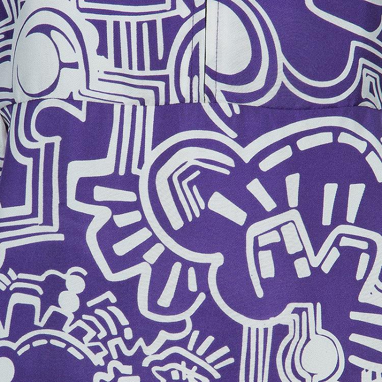 Pre Owned See by Chloe Purple Abstract Print Dress M