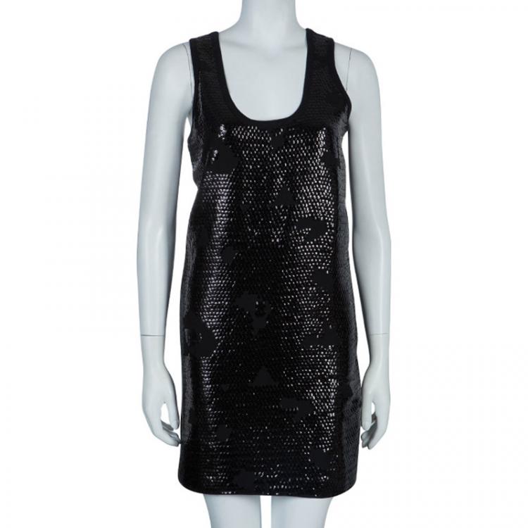 Pre Owned See by Chloe Black Sequin Tank Dress M