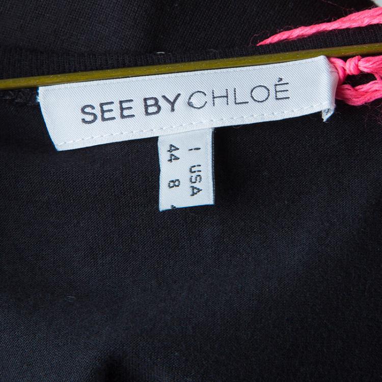 Pre Owned See by Chloe Black Sequin Tank Dress M